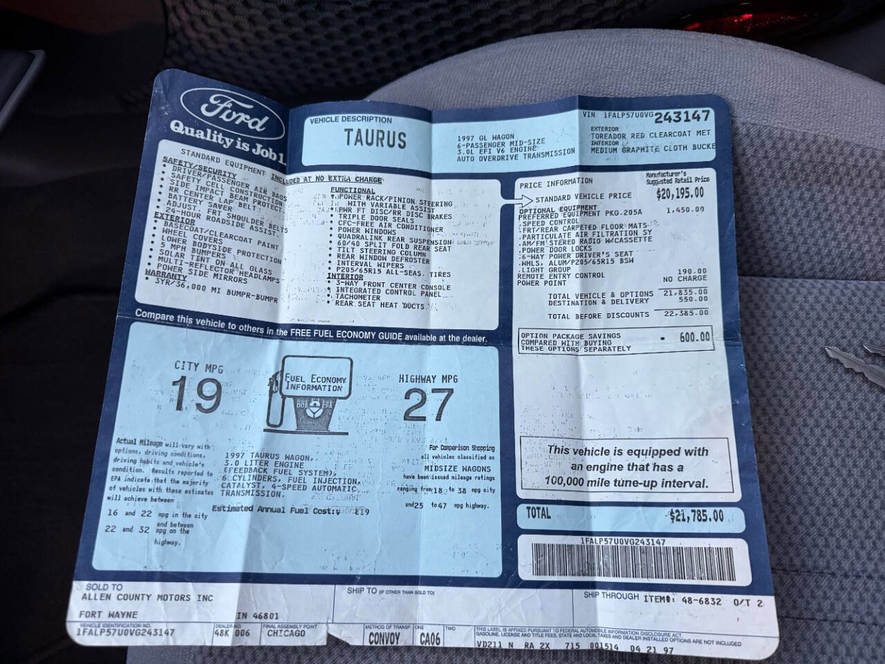 Used 1997 Ford Taurus GL image 34
