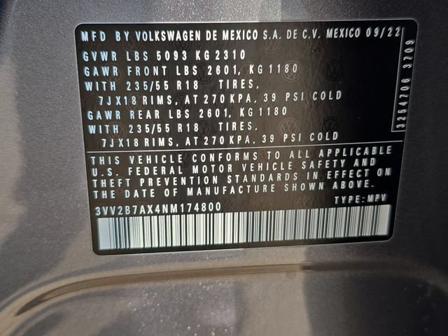 Used 2022 Volkswagen Tiguan SE w/ Panoramic Sunroof Package AWD/4WD image 39
