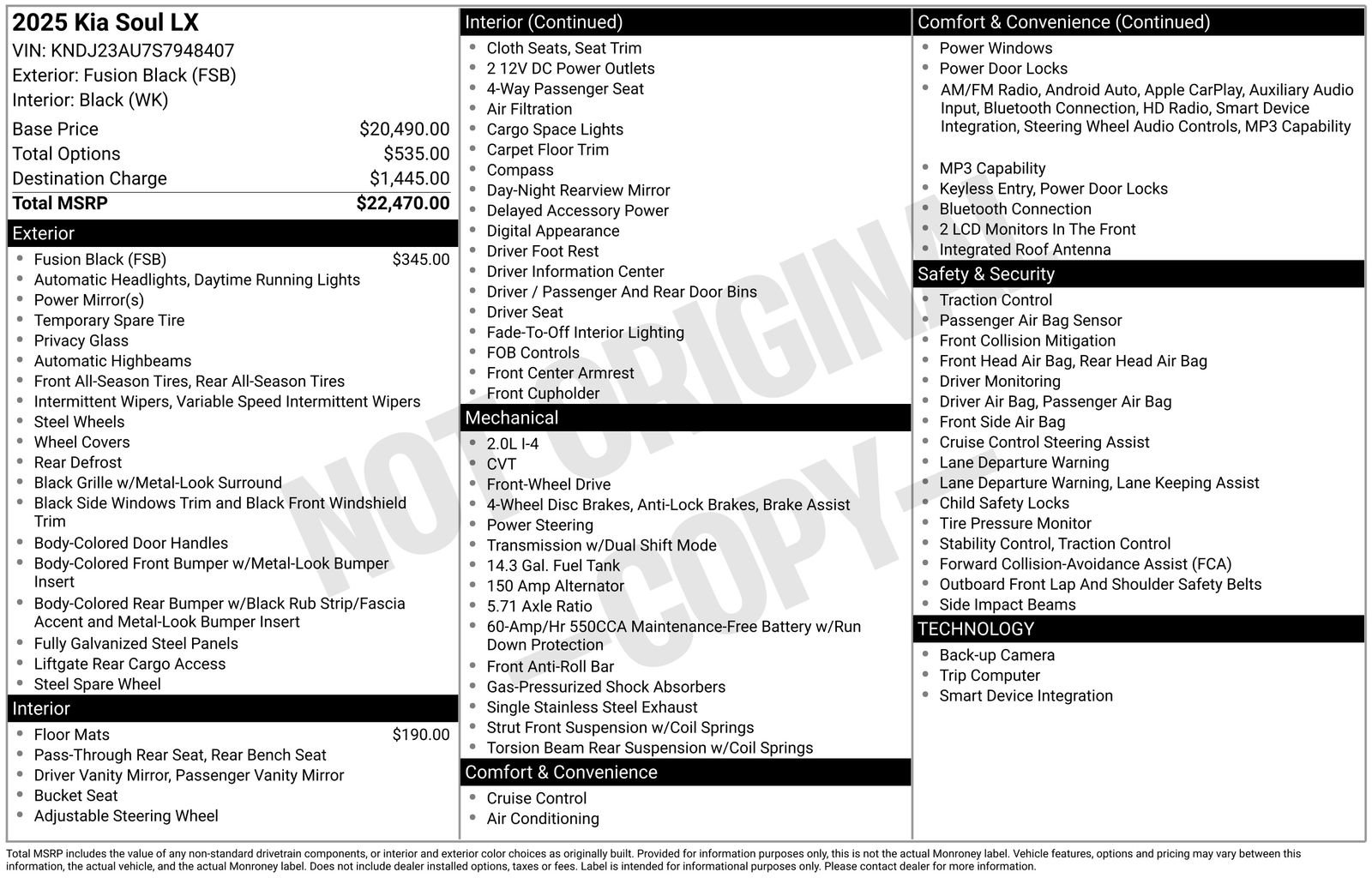 Used 2025 Kia Soul LX FWD image 47