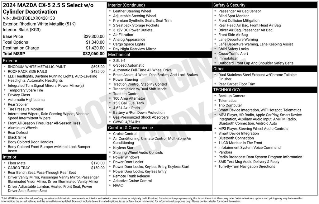 Used 2024 MAZDA CX-5 AWD 2.5 S w/ Select Package image 6