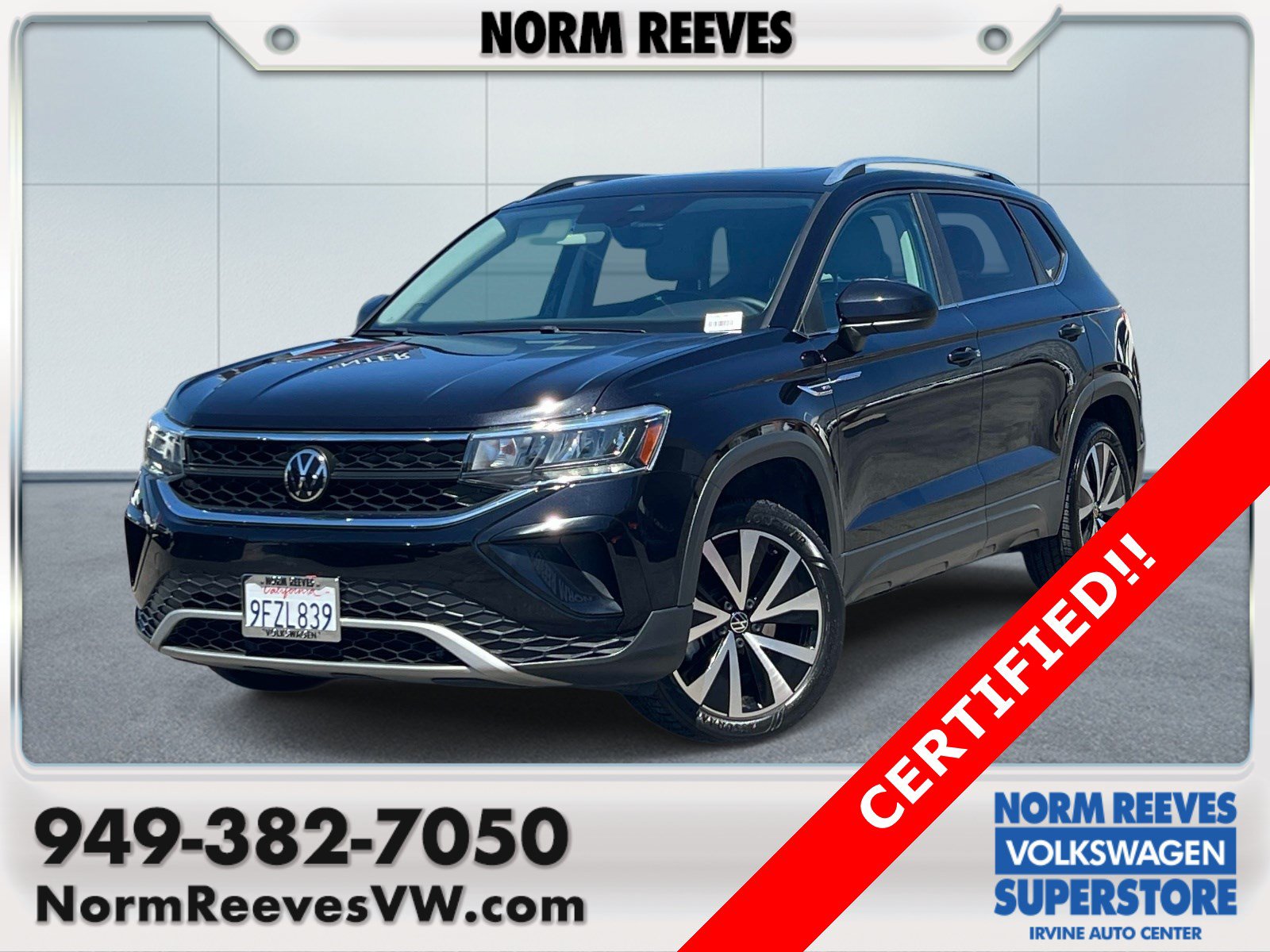 Certified 2023 Volkswagen Taos SE w/ Panoramic Sunroof Package FWD image 1
