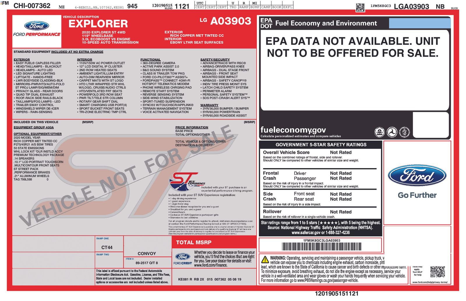 Used 2020 Ford Explorer ST w/ ST Street Pack image 6