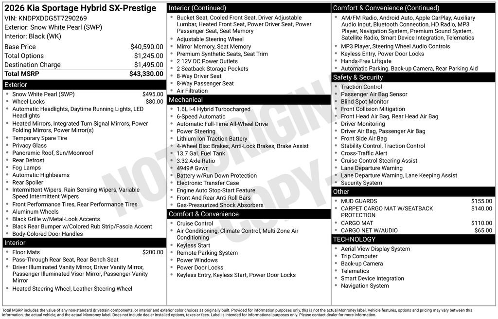 New 2026 Kia Sportage SX Prestige image 35