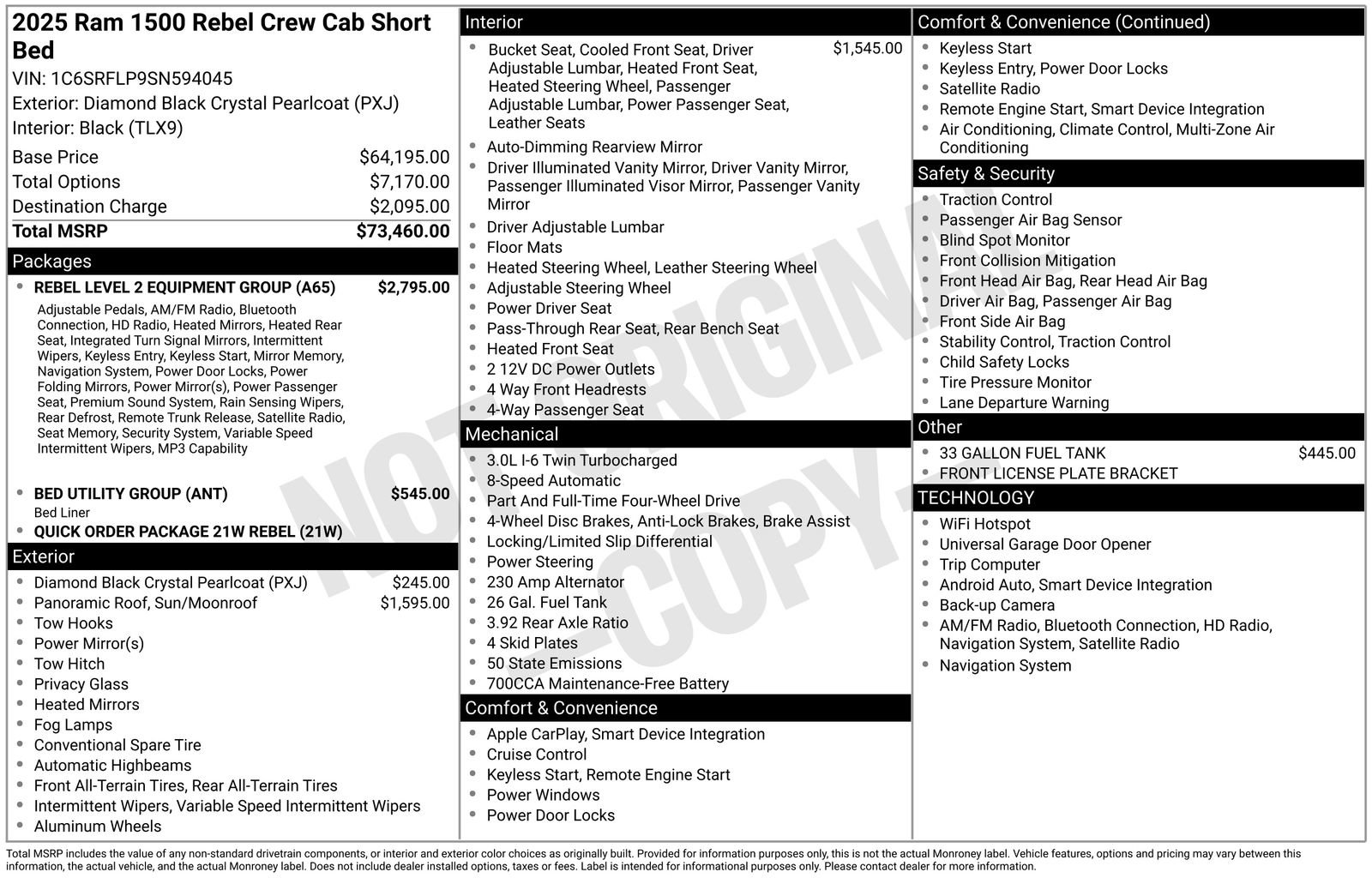 Used 2025 RAM 1500 Rebel w/ Rebel Level 2 Equipment Group AWD/4WD image 34