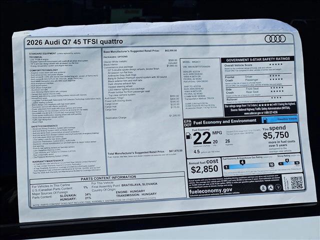 New 2026 Audi Q7 2.0T Premium image 17