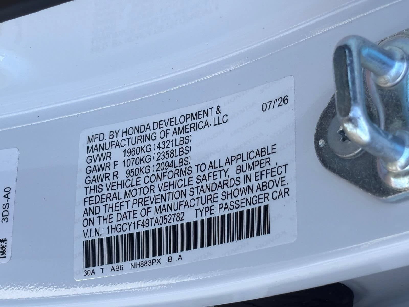 New 2026 Honda Accord SE image 26