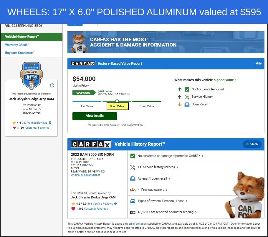 Used 2022 RAM 3500 Big Horn w/ Level C Equiment Group image 11