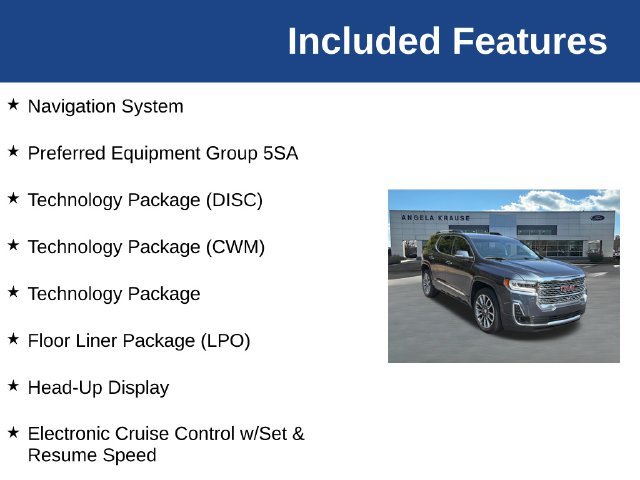 Used 2020 GMC Acadia Denali w/ Technology Package FWD image 5