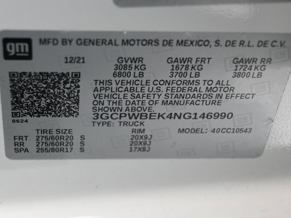 Used 2022 Chevrolet Silverado 1500 Custom w/ LPO, Blackout Package image 15