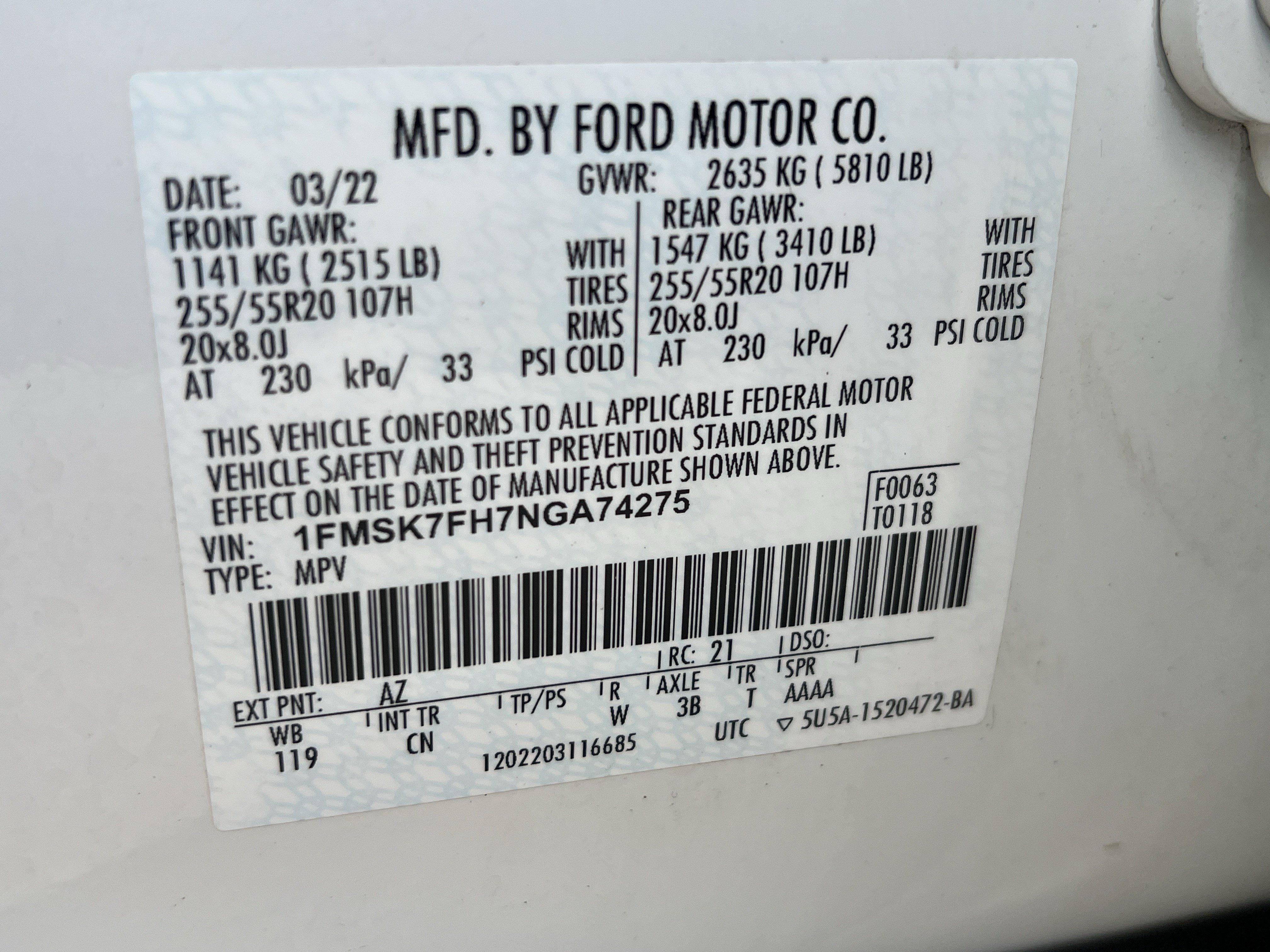 Used 2022 Ford Explorer Limited w/ Equipment Group 301A RWD image 35