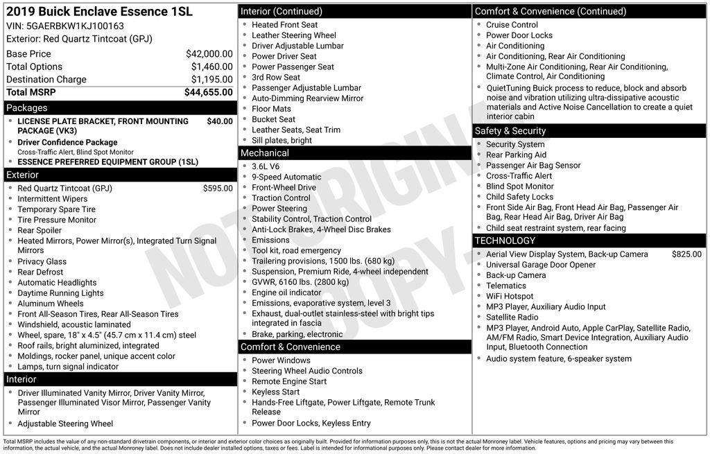 Used 2019 Buick Enclave Essence FWD image 5