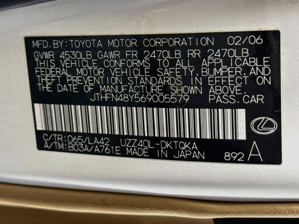 Used 2006 Lexus SC 430 Convertible w/ Preferred Accessory Pkg RWD image 38