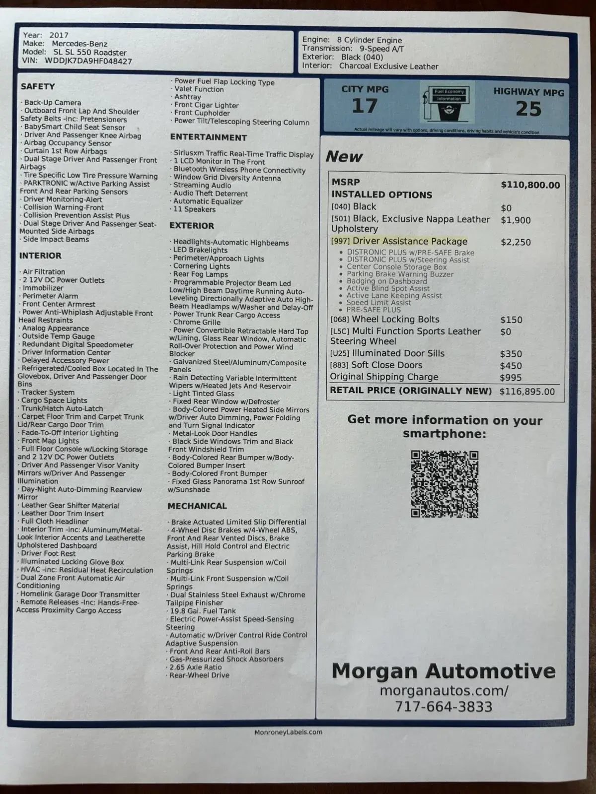 Used 2017 Mercedes-Benz SL 550 image 36
