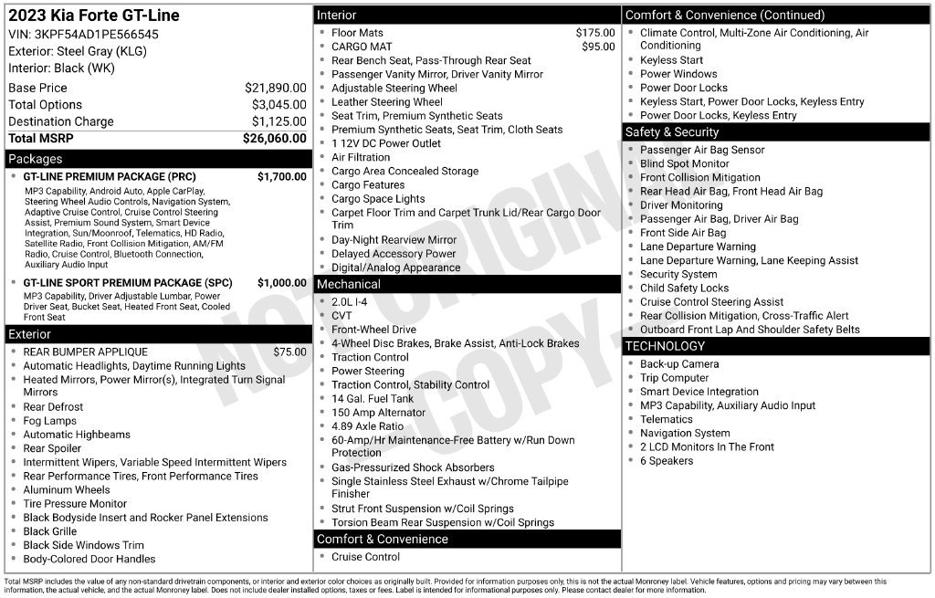 Used 2023 Kia Forte GT-Line w/ GT-Line Premium Package FWD image 27
