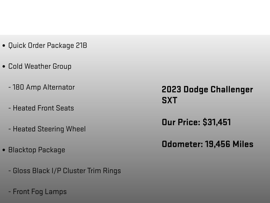 Used 2023 Dodge Challenger SXT w/ Blacktop Package AWD/4WD image 6