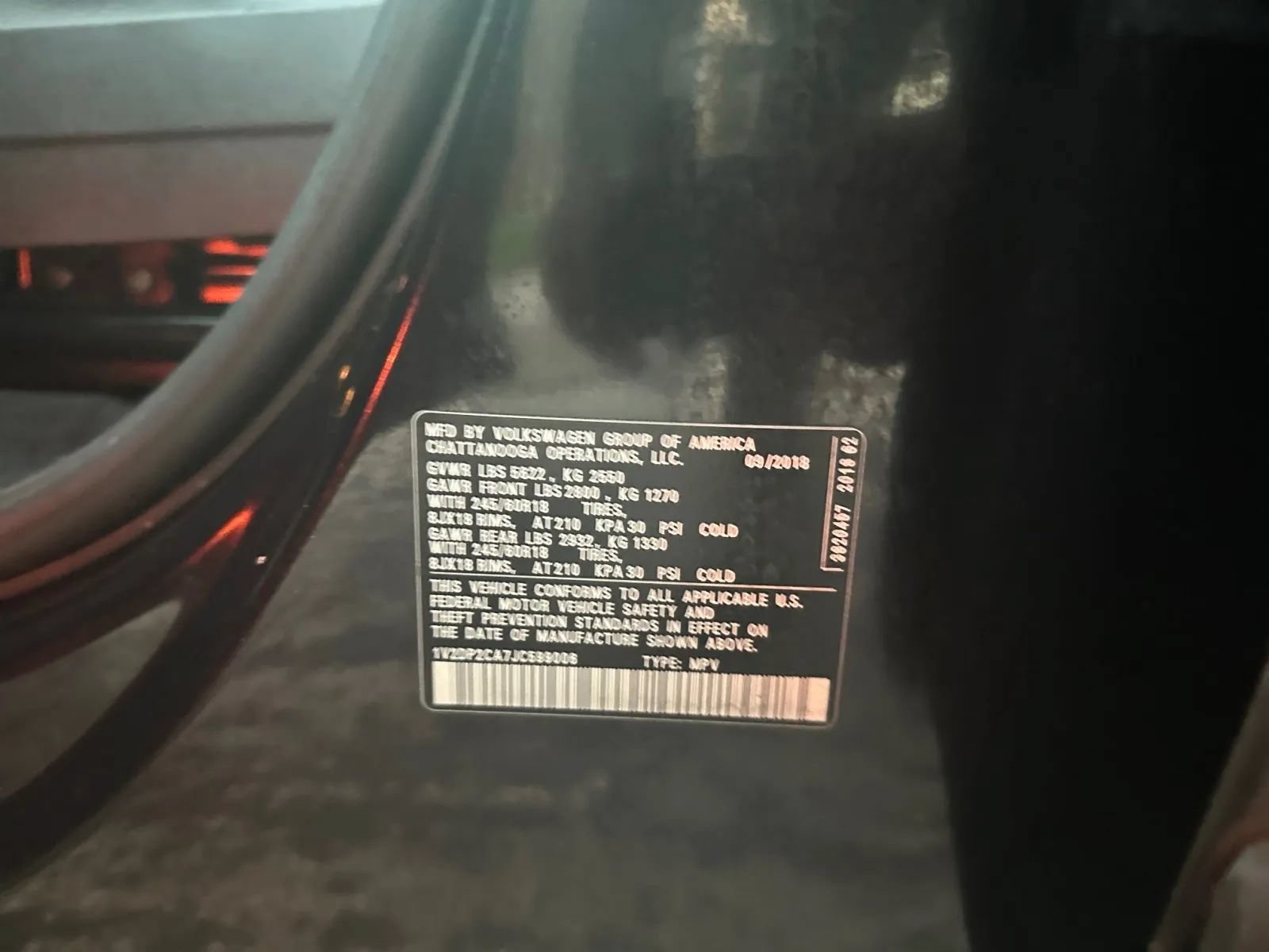 Used 2018 Volkswagen Atlas SE FWD image 24