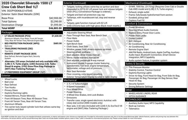 Used 2020 Chevrolet Silverado 1500 LT w/ LT Value Package AWD/4WD image 5