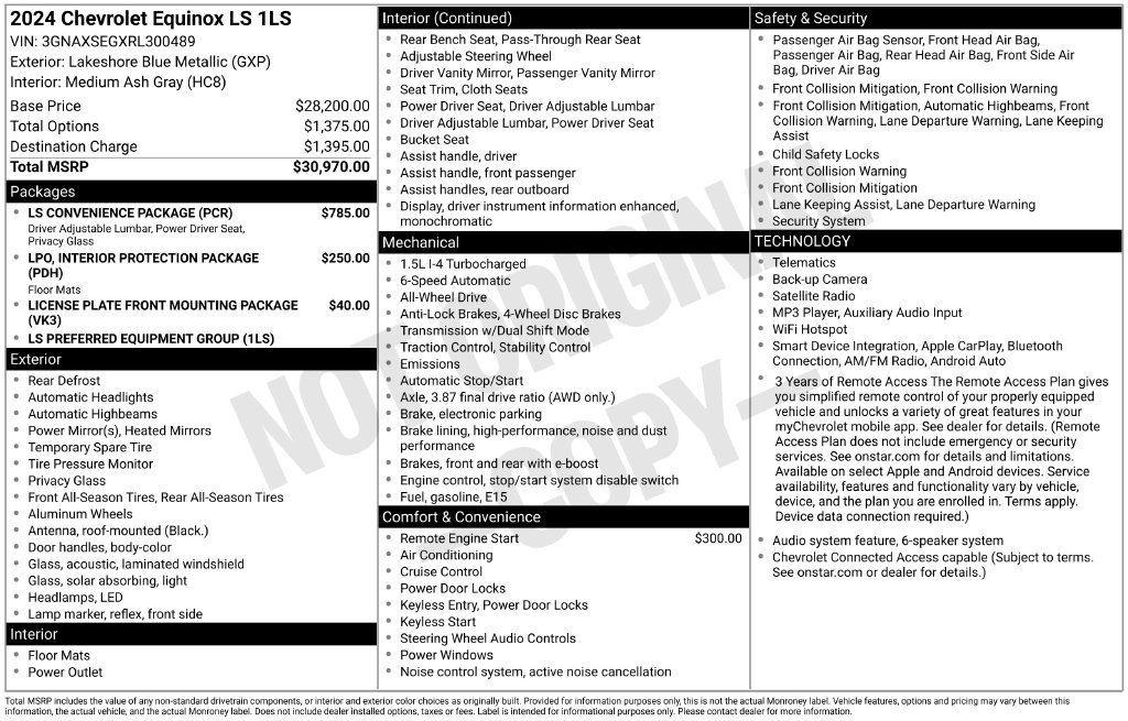 Used 2024 Chevrolet Equinox LS w/ LS Convenience Package AWD/4WD image 28