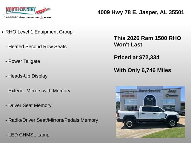 Used 2026 RAM 1500 RHO w/ RHO Level 1 Equipment Group AWD/4WD image 22