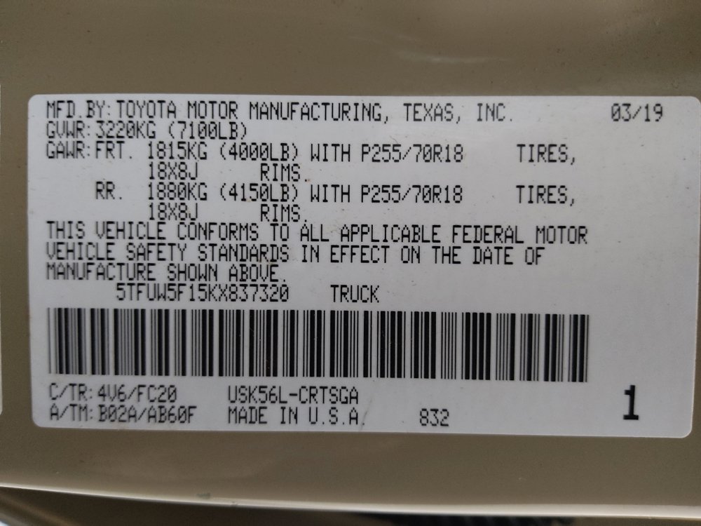 Used 2019 Toyota Tundra SR5 w/ SR5 Upgrade Package AWD/4WD image 33