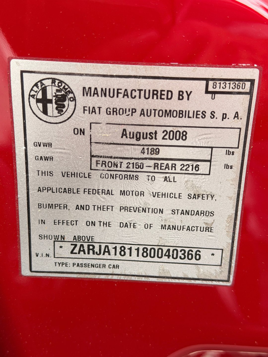 Used 2008 Alfa Romeo 8C Competizione RWD image 36