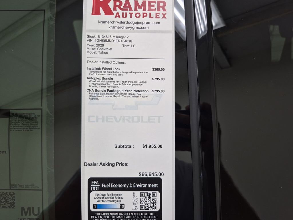 New 2026 Chevrolet Tahoe LS image 35