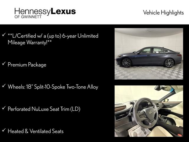 Certified 2025 Lexus ES 300h 300h w/ Premium Package image 12