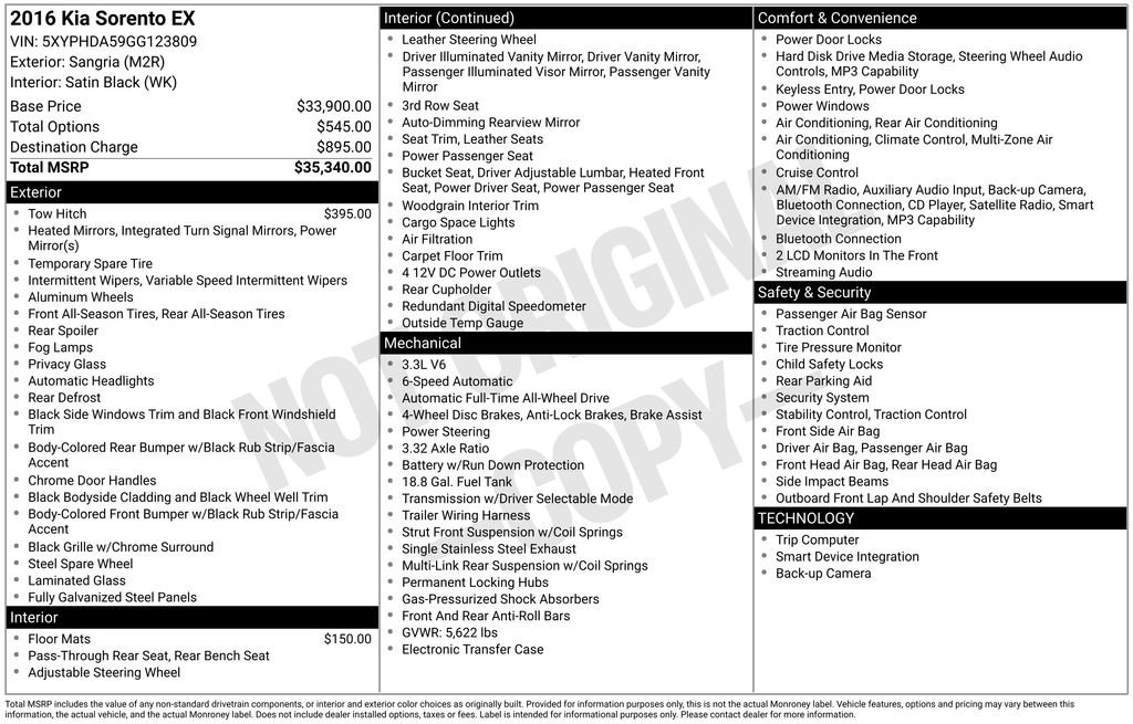 Used 2016 Kia Sorento EX image 5