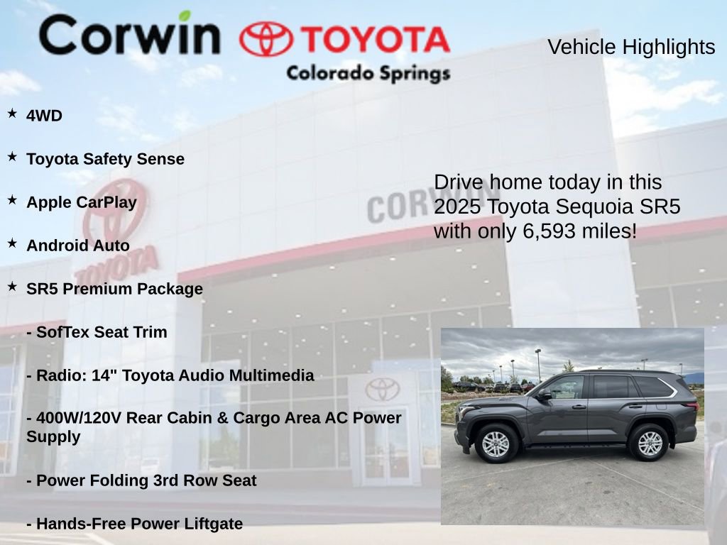 Used 2025 Toyota Sequoia SR5 w/ SR5 Premium Package AWD/4WD image 6