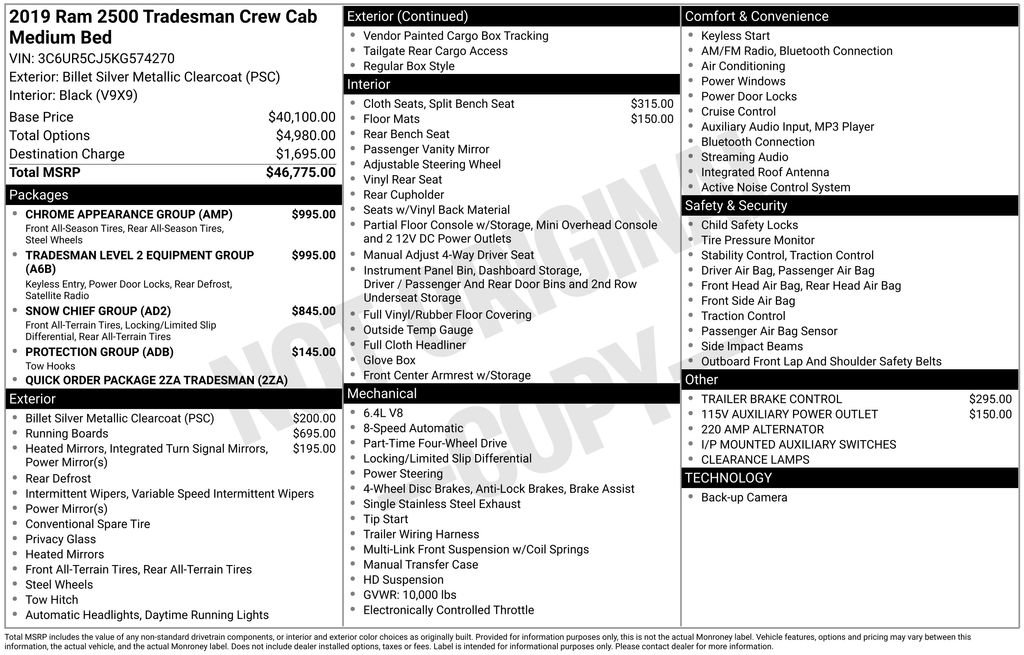 Used 2019 RAM 2500 Tradesman image 34