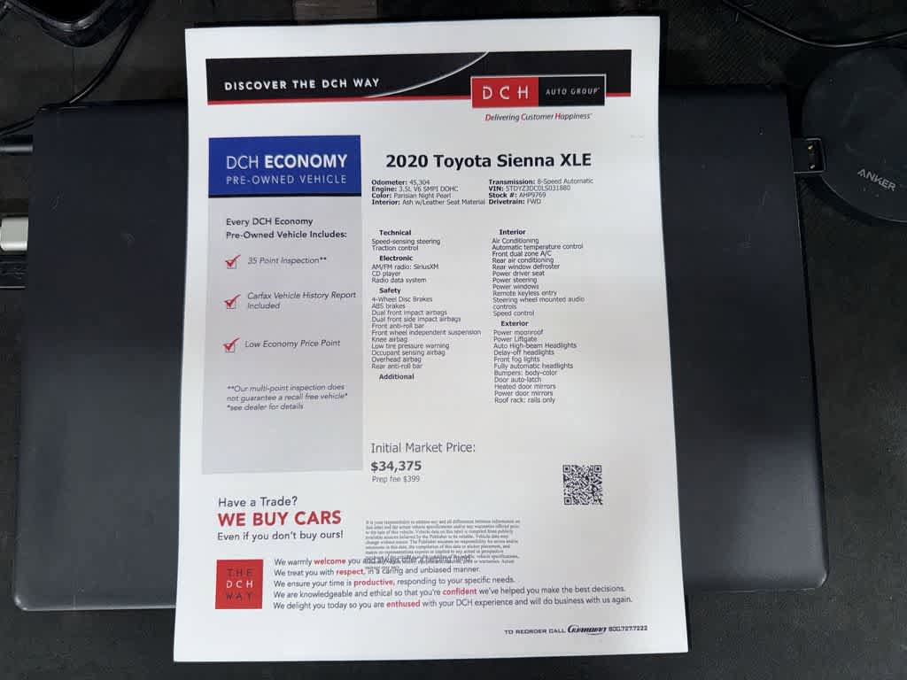 Used 2020 Toyota Sienna XLE w/ XLE Navigation Package image 13