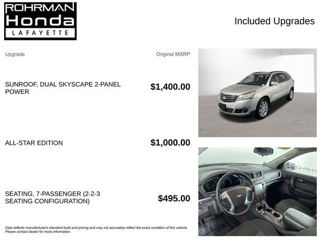 Used 2014 Chevrolet Traverse LT w/ All-Star Edition AWD/4WD image 4