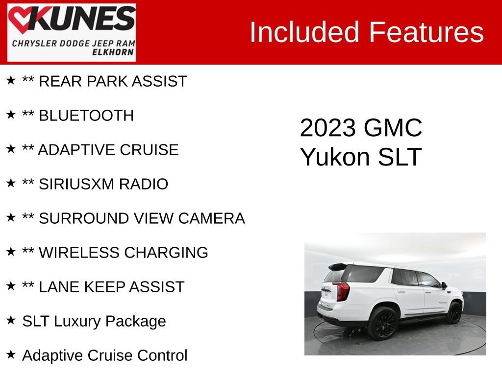 Used 2023 GMC Yukon SLT w/ SLT Luxury Package AWD/4WD image 3
