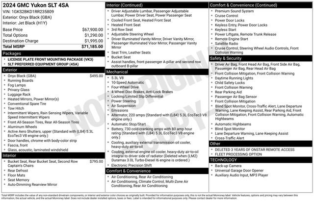 Certified 2024 GMC Yukon SLT AWD/4WD image 6