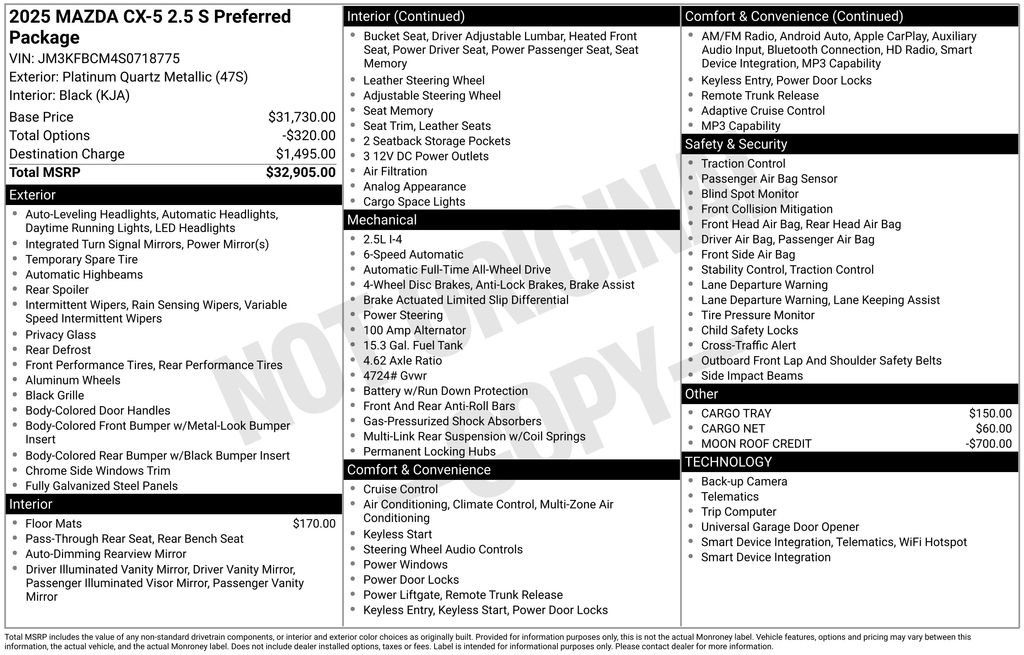 Certified 2025 MAZDA CX-5 AWD 2.5 S w/ Preferred Package image 17