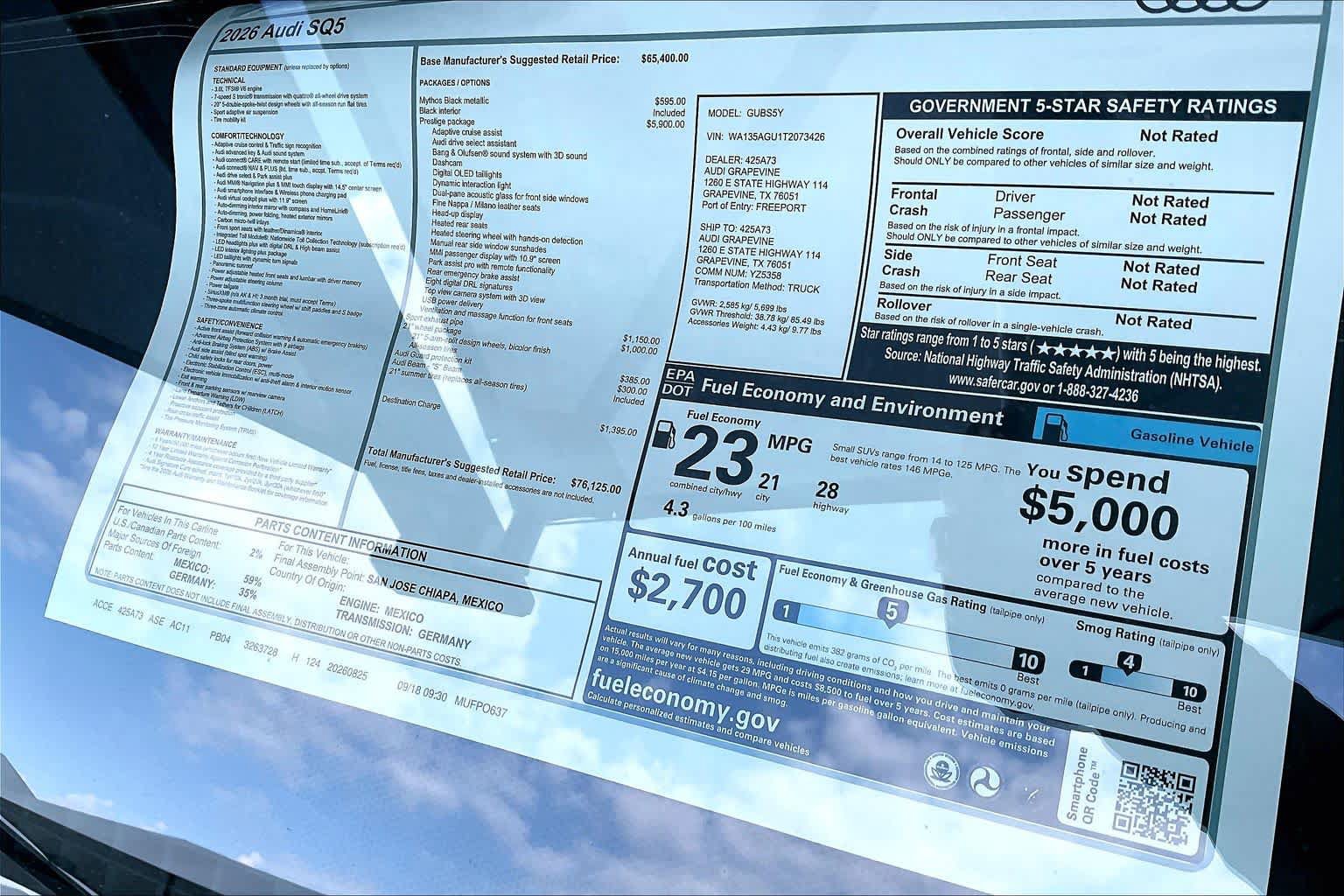 New 2026 Audi SQ5 Prestige AWD/4WD image 19