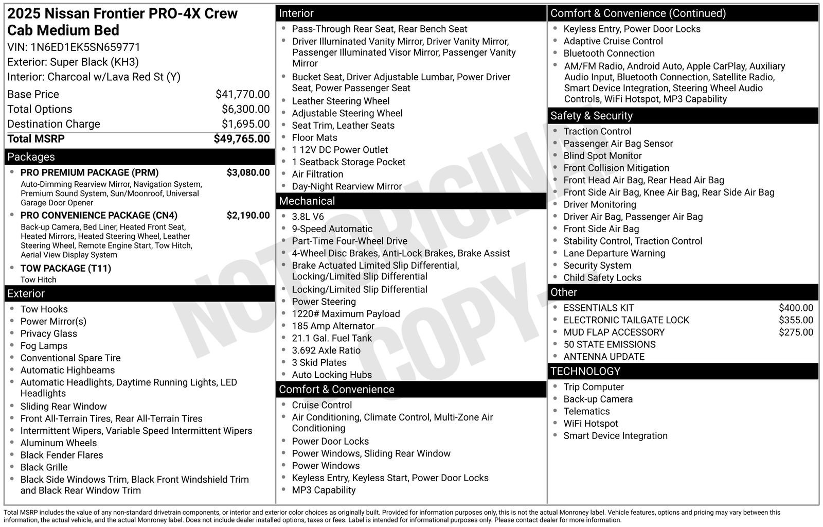 Certified 2025 Nissan Frontier PRO-4X w/ Pro Premium Package AWD/4WD image 44