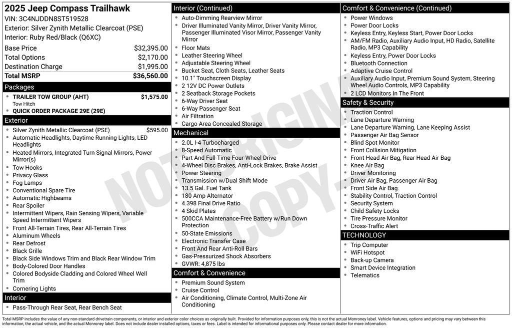 Used 2025 Jeep Compass Trailhawk w/ Trailer Tow Group image 4