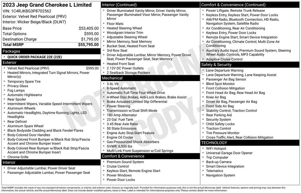 Used 2023 Jeep Grand Cherokee L Limited image 36