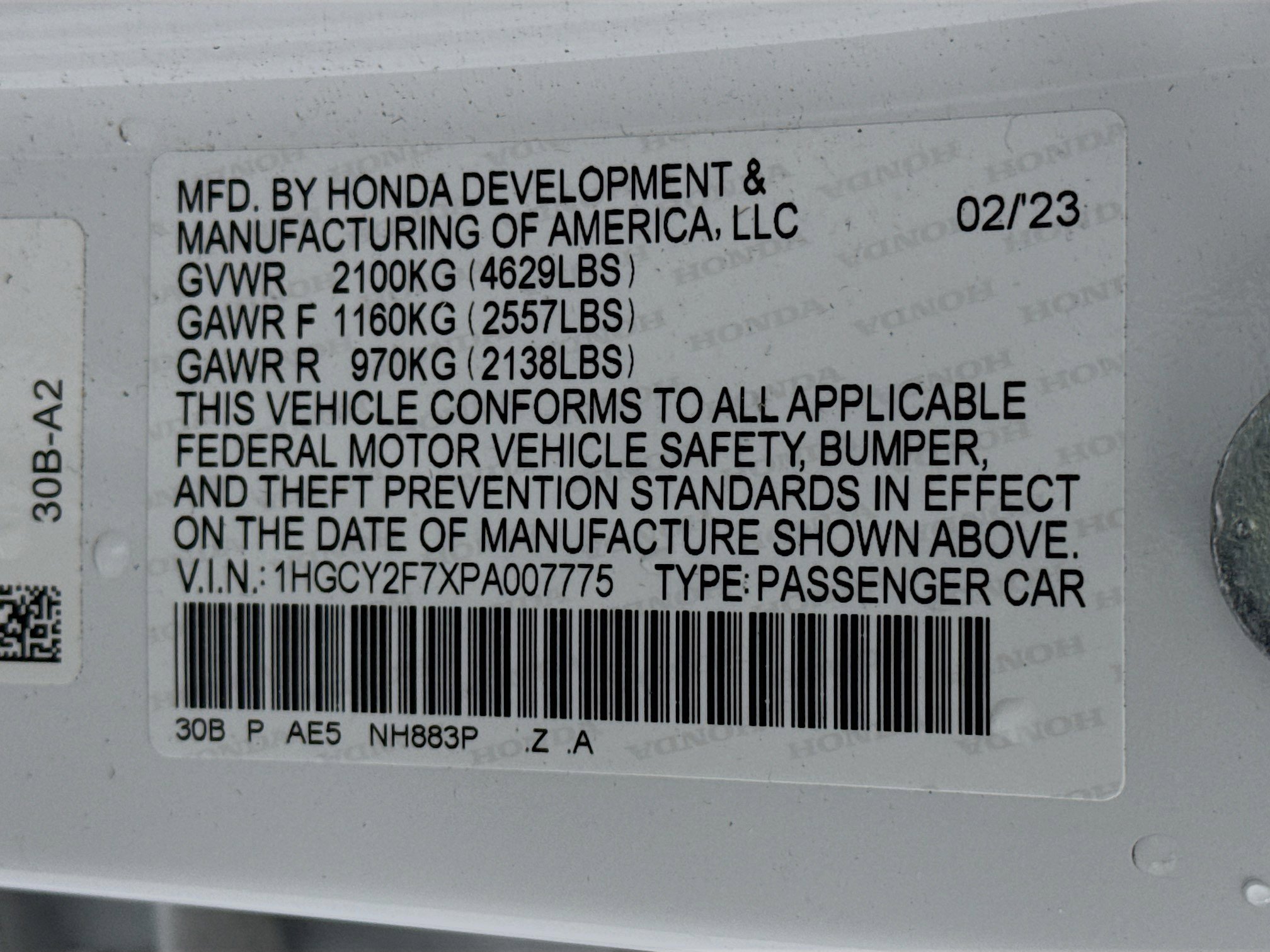 Certified 2023 Honda Accord Sport image 31