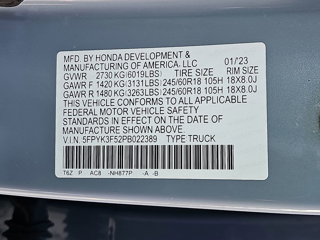 Used 2023 Honda Ridgeline RTL image 28