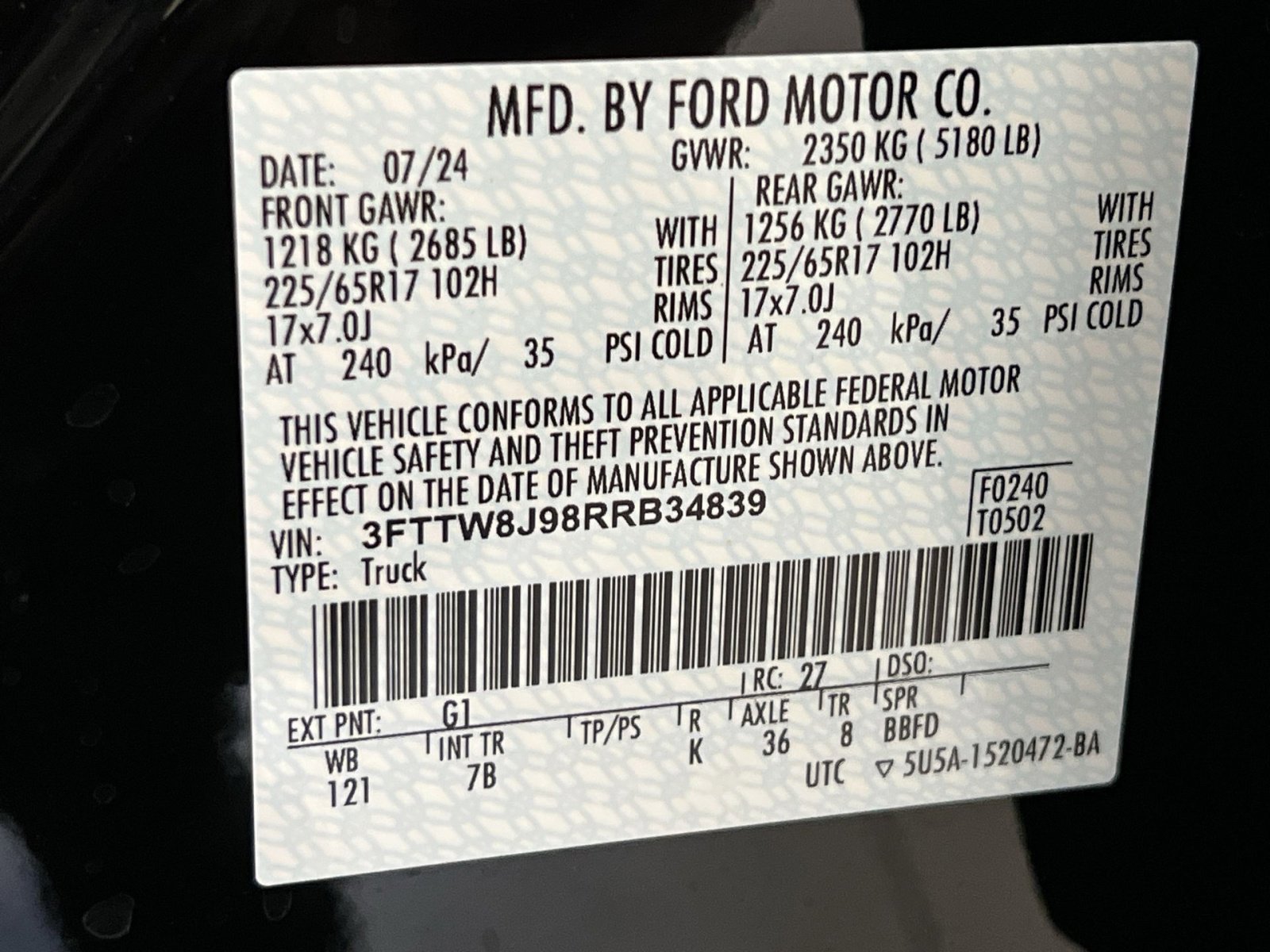 Used 2024 Ford Maverick XLT w/ Equipment Group 300A Standard image 39