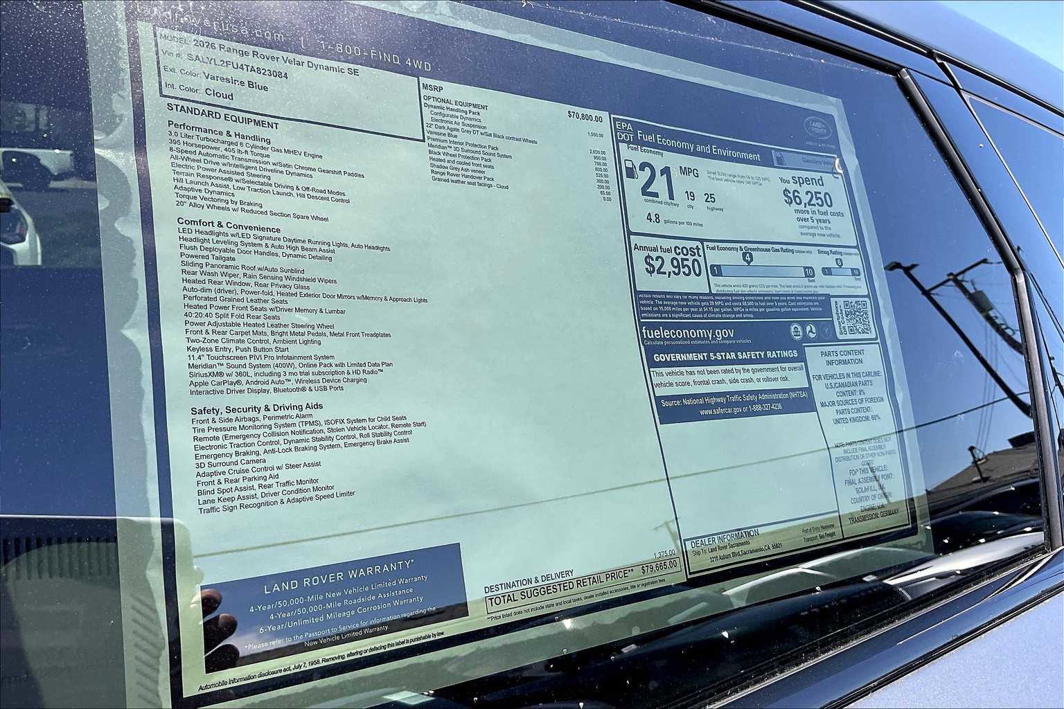 New 2026 Land Rover Range Rover Velar Dynamic SE image 37