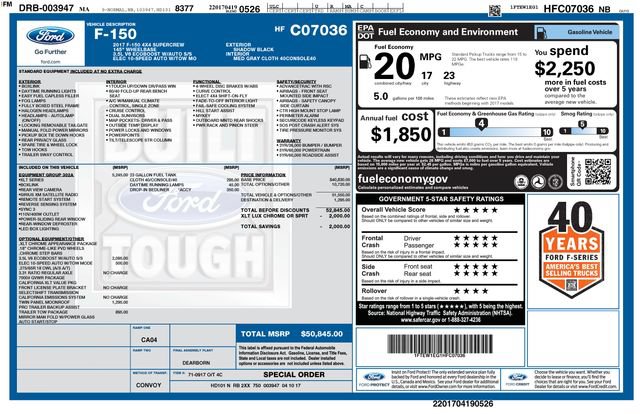 Used 2017 Ford F150 XLT w/ Equipment Group 302A Luxury AWD/4WD image 34