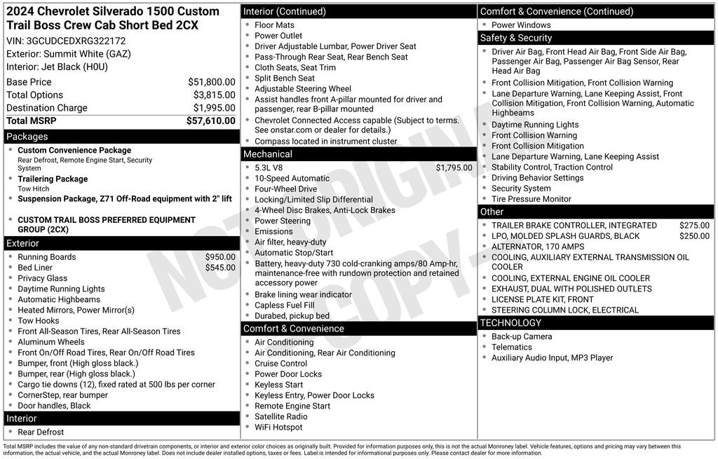 Used 2024 Chevrolet Silverado 1500 Custom Trail Boss image 36