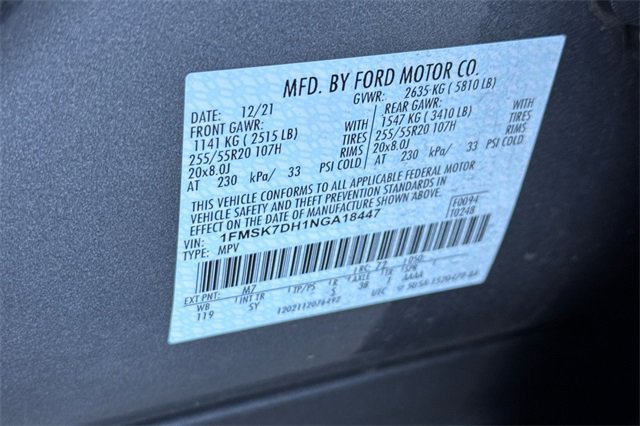 Used 2022 Ford Explorer XLT w/ Equipment Group 202A image 54