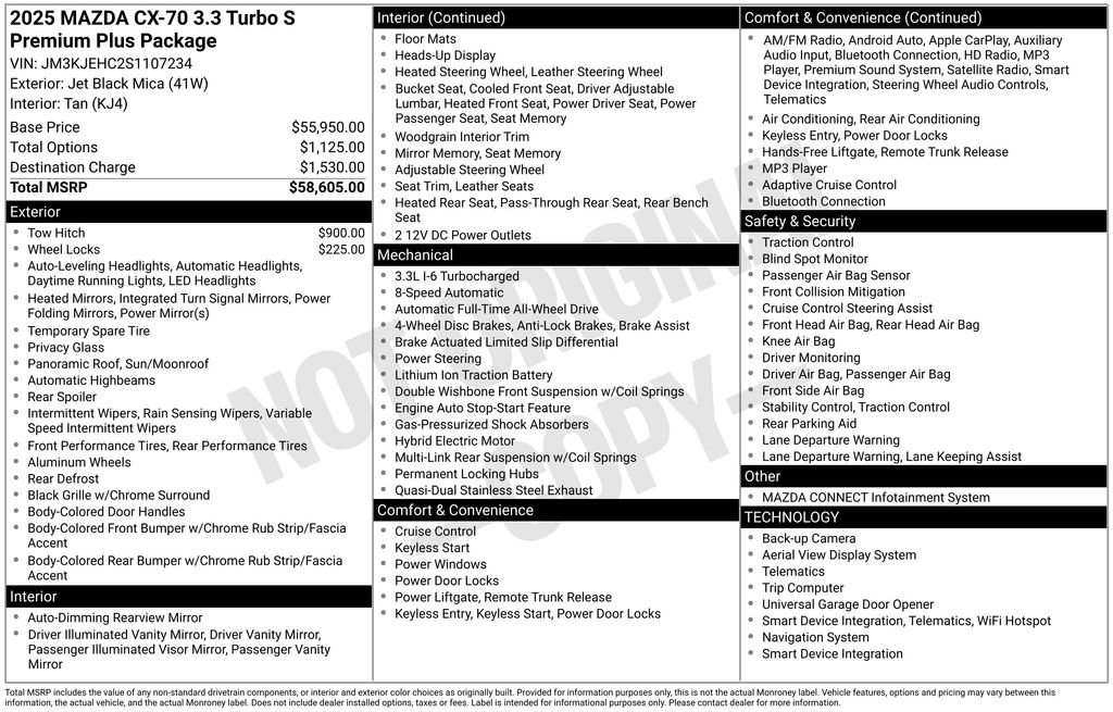Certified 2025 MAZDA CX-70 3.3 Turbo S w/ Premium Plus image 5