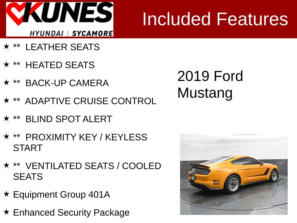 Used 2019 Ford Mustang GT Premium w/ GT Performance Package RWD image 2