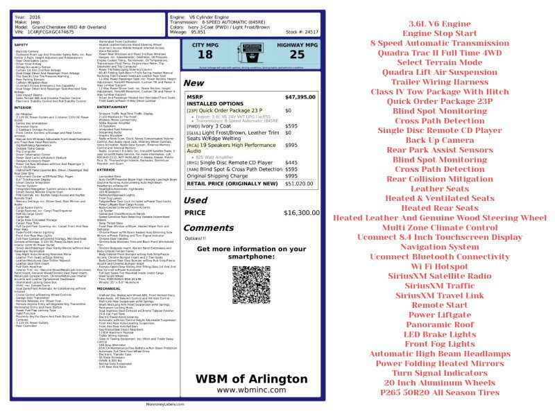 Used 2016 Jeep Grand Cherokee Overland image 2