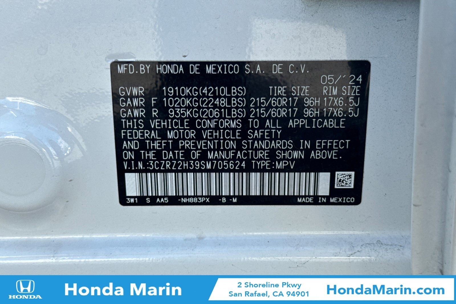 Certified 2025 Honda HR-V LX image 36